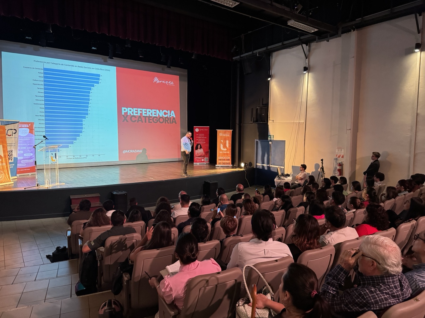 Auditorio durante una jornada académica de la Universidad San Marcos